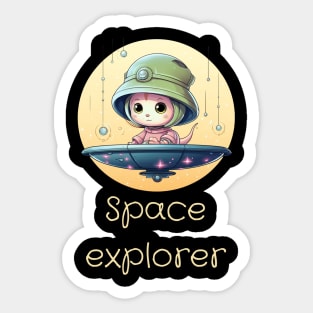 Cats in space, cat lovers, astronomy, milkyway, ufo, space explorer Sticker